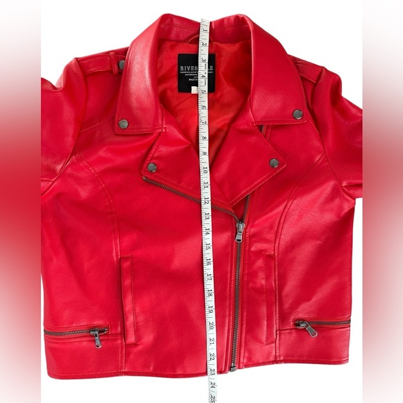 Riverdale South Side Serpents Red Faux Leather Jacket – Women’s L - Picture 4 of 11